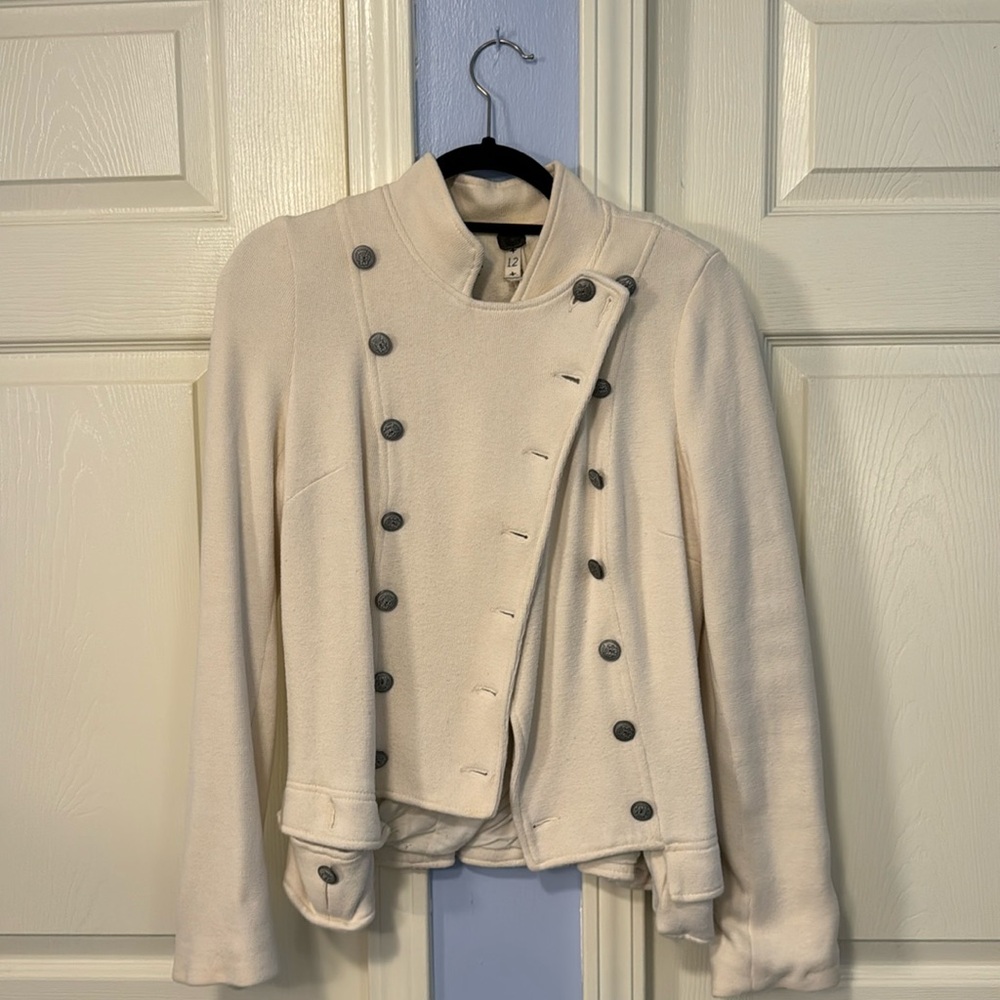 Free People Ivory Military Jacket